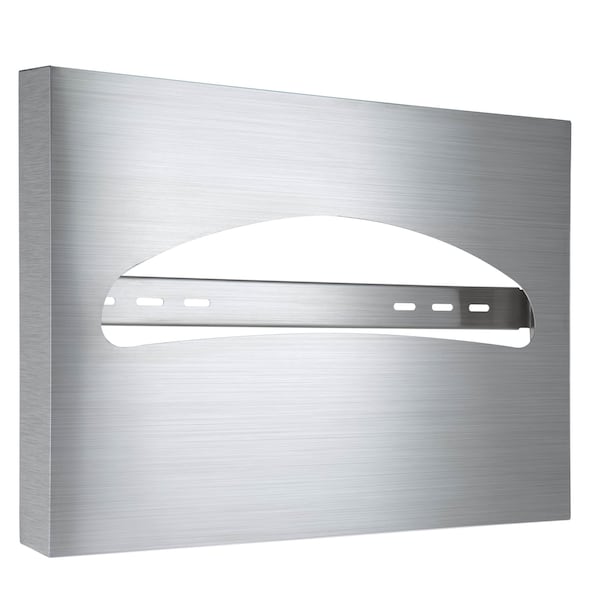 Alpine Industries Stainless Steel Brushed Half-Fold Toilet Seat Cover Dispenser ALP483-MK - main